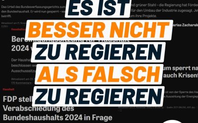 Es ist besser, nicht zu regieren, als falsch zu regieren